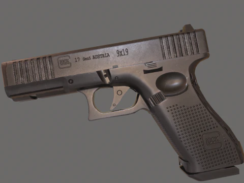 Pistola GLock 17 Gen 5 Modello 3D