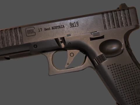 Pistola GLock 17 Gen 5 Modello 3D