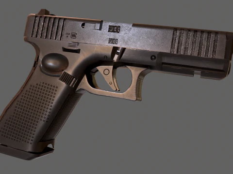 Pistola GLock 17 Gen 5 Modello 3D