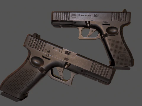 Pistola GLock 17 Gen 5 Modello 3D