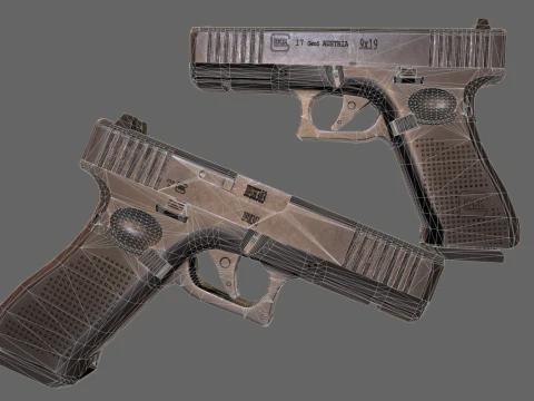 Pistola GLock 17 Gen 5 Modello 3D