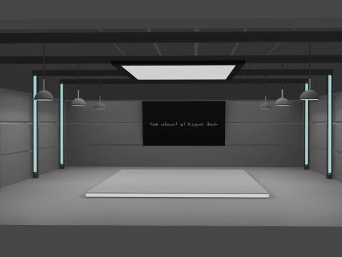 Showroom di automobili moderno, design realistico e di alta qualit&agrave; Modello 3D