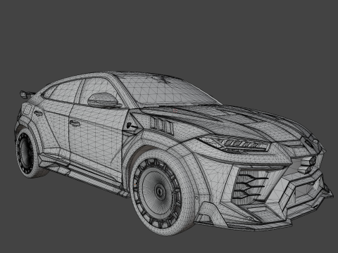 Free Iamborghini Urus Mansory 3D Model