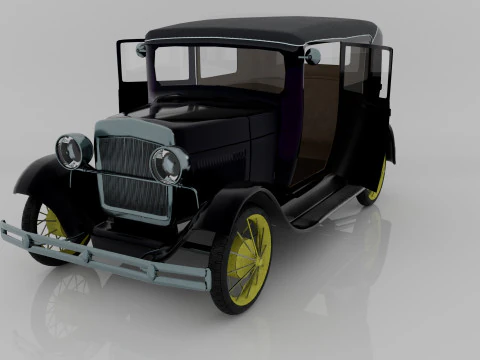 1928 Classic Car 3D Model