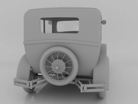 1928 Classic Car 3D Model