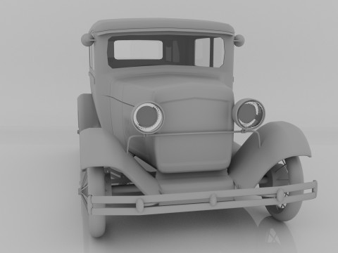 1928 Classic Car 3D Model