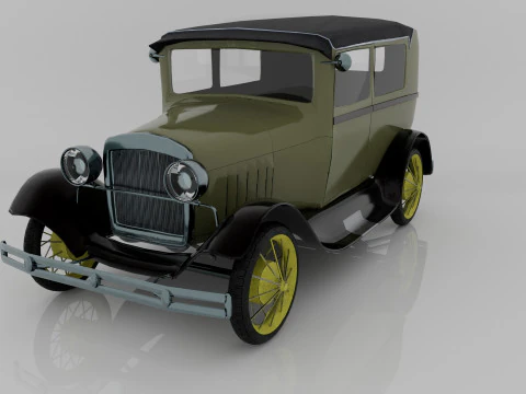 1928 Classic Car 3D Model
