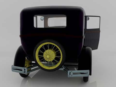 1928 Classic Car 3D Model
