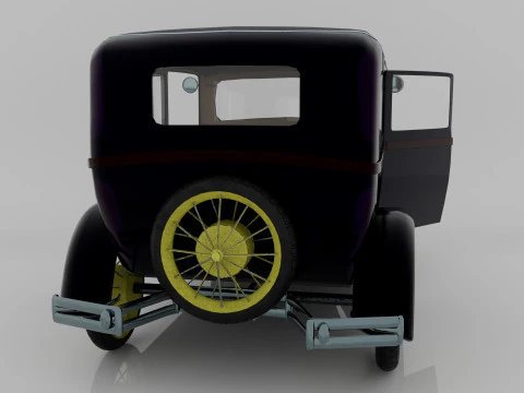 1928 Classic Car 3D Model