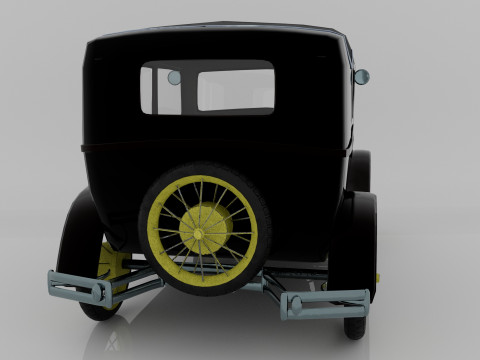 1928 Classic Car 3D Model
