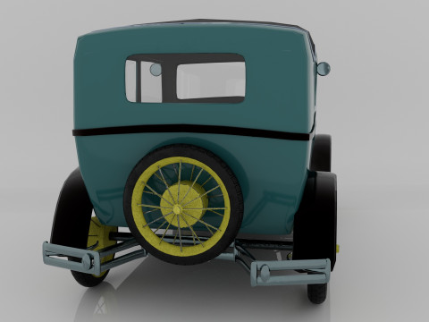 1928 Classic Car 3D Model