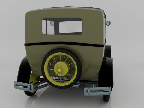 1928 Classic Car 3D Model