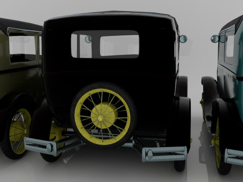 1928 Classic Car 3D Model