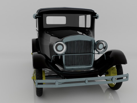 1928 Classic Car 3D Model