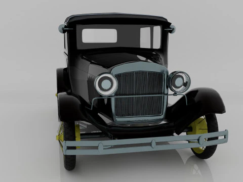 1928 Classic Car 3D Model