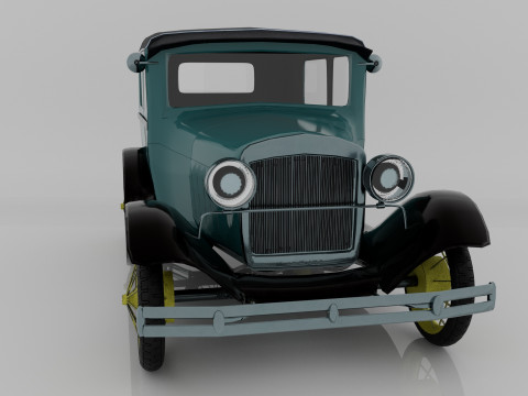 1928 Classic Car 3D Model