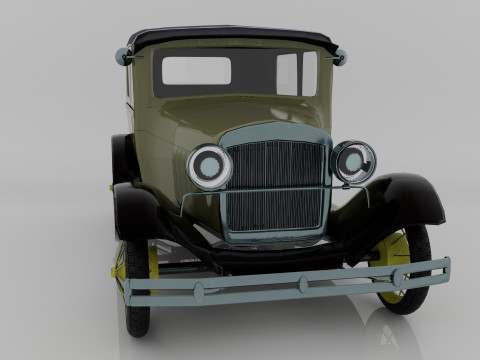 1928 Classic Car 3D Model