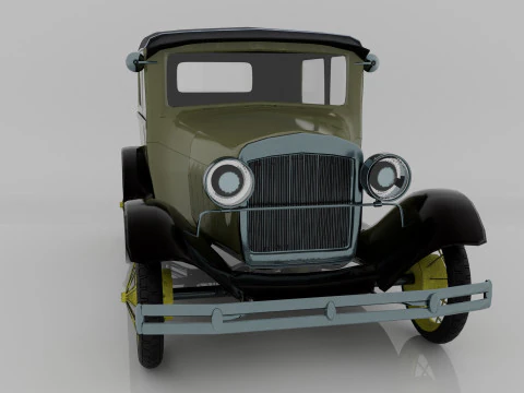 1928 Classic Car 3D Model