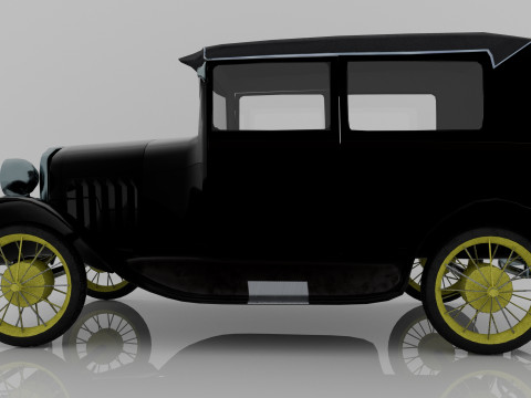1928 Classic Car 3D Model
