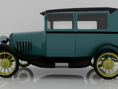 1928 Classic Car 3D Model