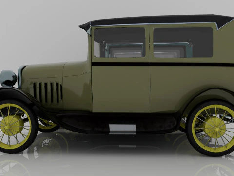1928 Classic Car 3D Model