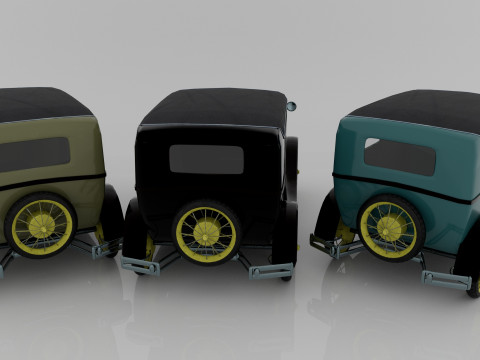1928 Classic Car 3D Model