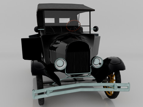 1923 Classic Car Touring 3D Model