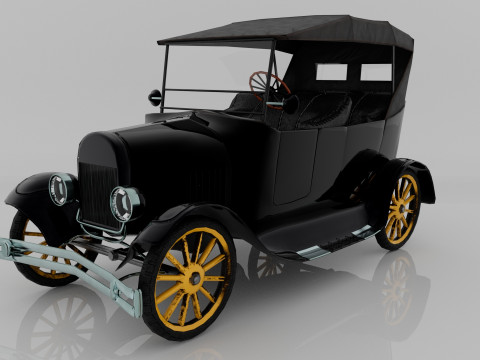 1923 Classic Car Touring Modèle 3D