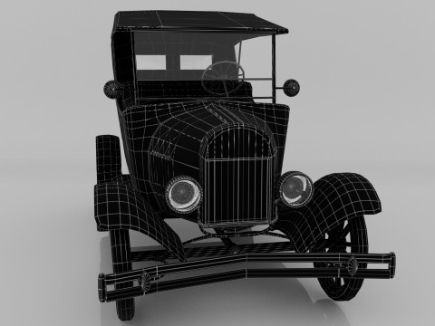 1923 Classic Car Touring Modèle 3D