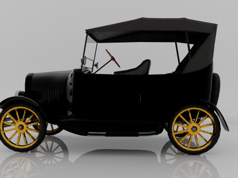 1923 Classic Car Touring Modèle 3D