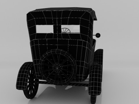 1923 Classic Car Touring Modèle 3D