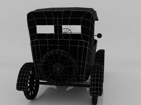 1923 Classic Car Touring 3D Model