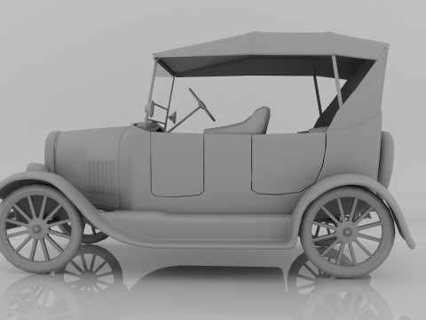 1923 Classic Car Touring Modèle 3D