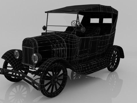 1923 Classic Car Touring Modèle 3D
