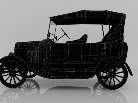 1923 Classic Car Touring Modèle 3D