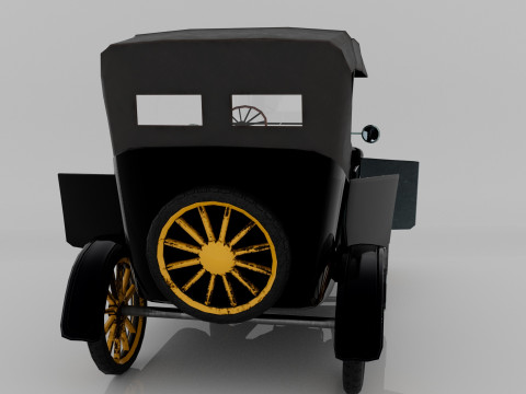 1923 Classic Car Touring Modèle 3D