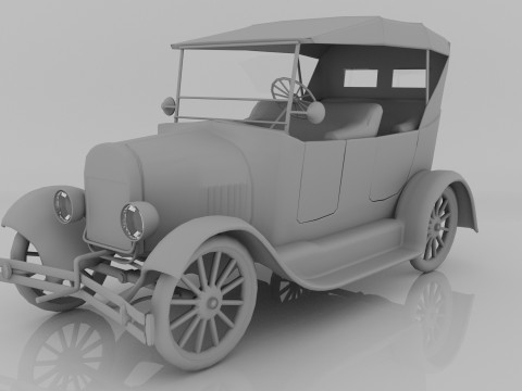 1923 Classic Car Touring Modèle 3D