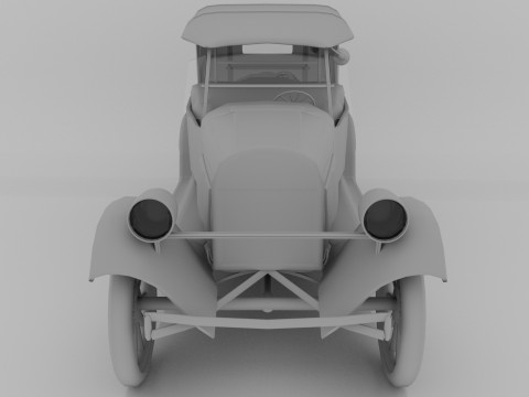 1924 Classic Car 7 Passenger Touring Low-poly Modelo 3D