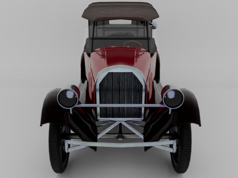1924 Classic Car 7 Passenger Touring Low-poly Modelo 3D