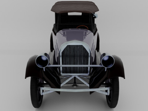 1924 Classic Car 7 Passenger Touring Low-poly Modelo 3D