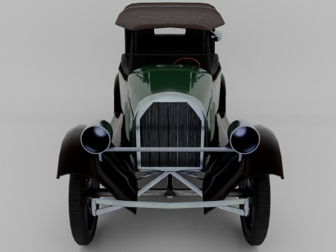 1924 Classic Car 7 Passenger Touring Low-poly Modelo 3D