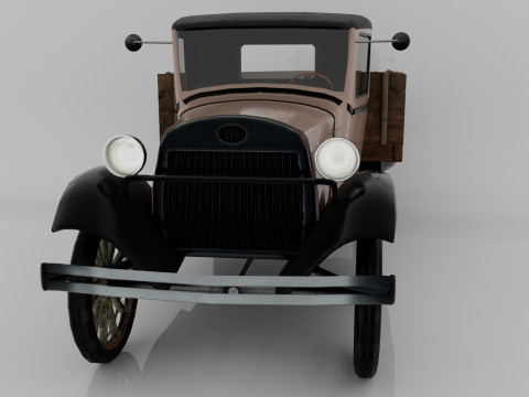 1929 Classic Truck Double A Low-poly 3D 模型