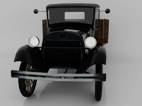 1929 Classic Truck Double A Low-poly 3D Model