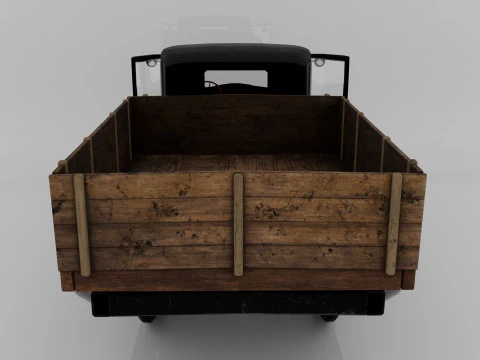 1929 Classic Truck Double A Low-poly 3D Model