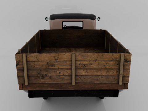 1929 Classic Truck Double A Low-poly 3D 模型