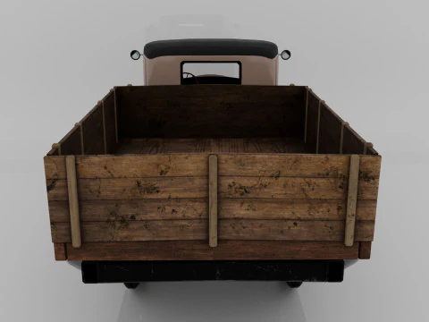 1929 Classic Truck Double A Low-poly 3D Model