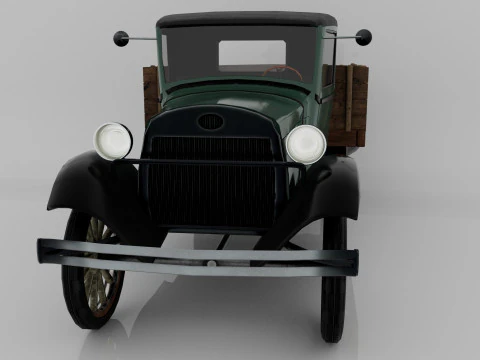 1929 Classic Truck Double A Low-poly 3D Model