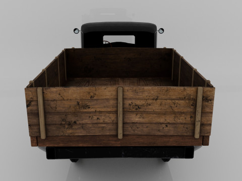 1929 Classic Truck Double A Low-poly 3D 模型