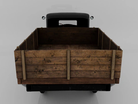 1929 Classic Truck Double A Low-poly 3D Model