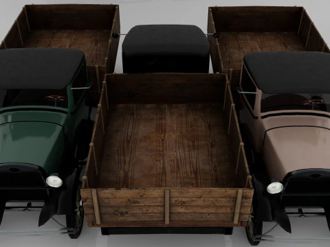 1929 Classic Truck Double A Low-poly 3D Model
